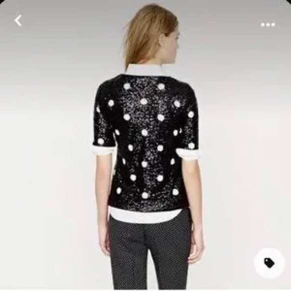JCrew polka dot sequin shirt - Picture 2 of 5